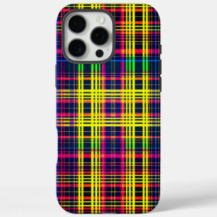 Yellow & Purple Plaid iPhone 16 Pro iPhone 16 Pro Max Case