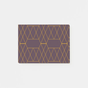 Yellow, purple, simple, modern geometric graphic post-it notes