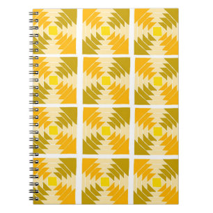 Yellow quilt pattern notebook