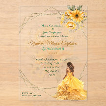 Yellow Quinceañera Floral