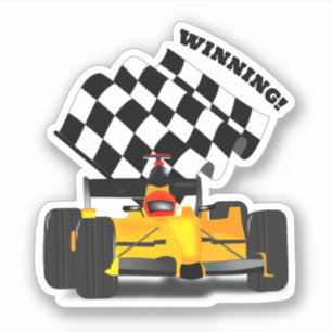 Yellow Race Car - Chequered Flag Sports
