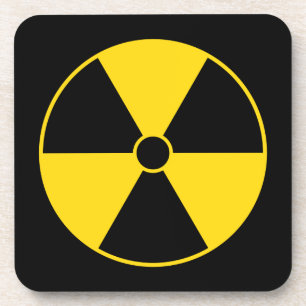 Yellow Radiation Symbol Coaster