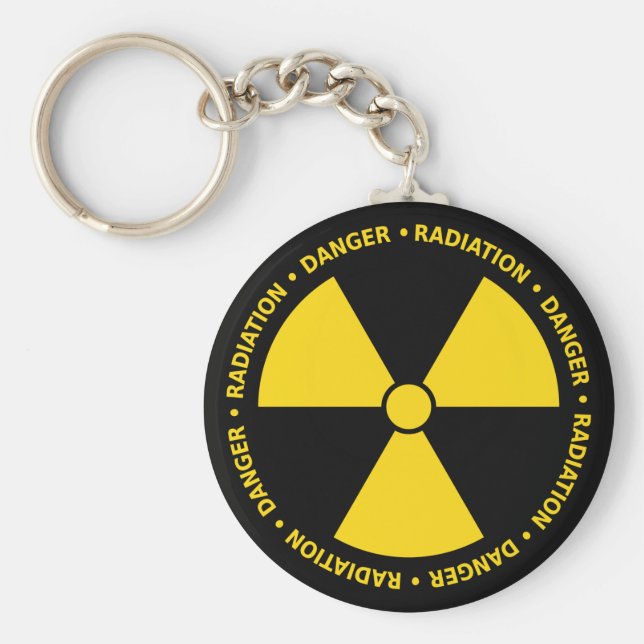 Yellow Radiation Symbol Key Ring (Front)