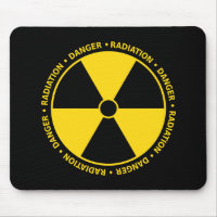 Yellow Radiation Symbol Mousepad