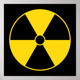 Yellow Radiation Symbol Poster