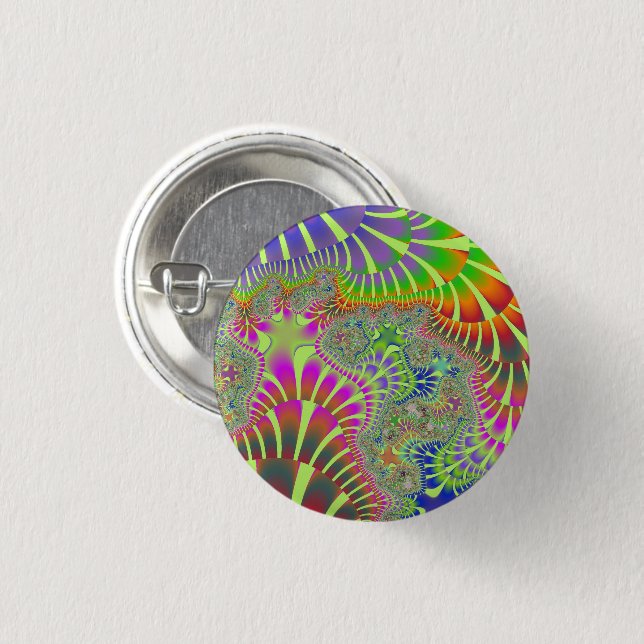 Yellow Rainbow Melt 3 Cm Round Badge (Front & Back)