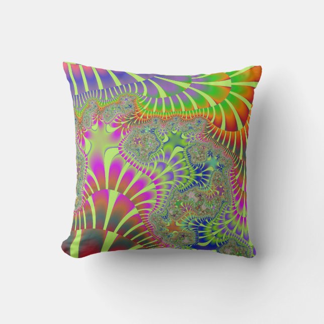 Yellow Rainbow Melt Cushion (Front)