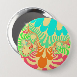 Yellow Rainbow Mod 10 Cm Round Badge