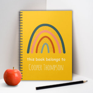 Yellow Rainbow this book belongs to kids notebook