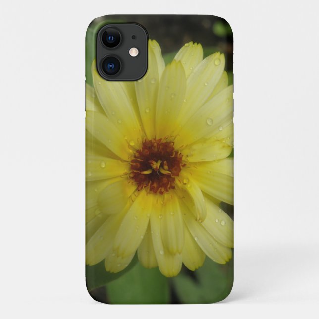 Yellow Raindrops Marigold iPhone 3 Case (Back)