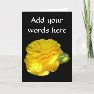 Yellow Ranunculus Holiday Card