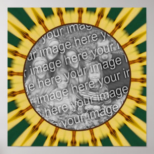 Yellow Rays Abstract Frame Create Your Own Photo Poster