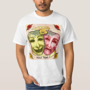 Yellow Red Actor Masks T-Shirt