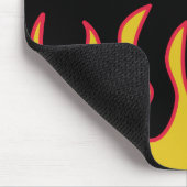 Yellow, Red and Black Flames Personalised Mouse Pad (Corner)