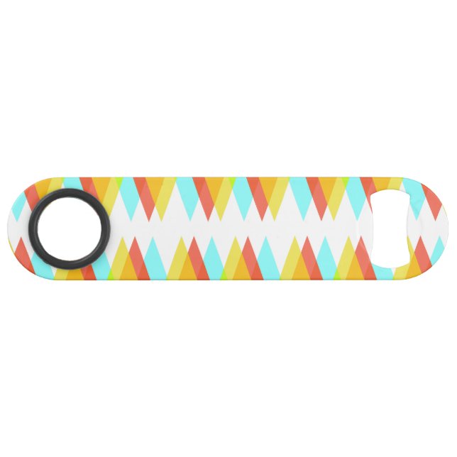 Yellow, red and cadet blue triangles (Front (Horizontal))