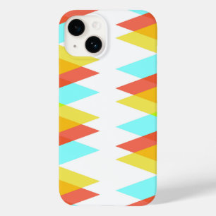 Yellow, red and cadet blue triangles Case-Mate iPhone 14 case