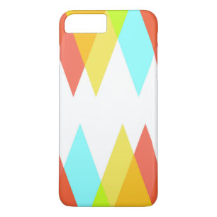 Yellow, red and cadet blue triangles iPhone 8 plus/7 plus case