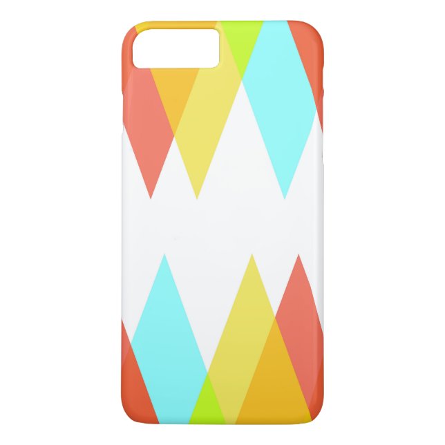 Yellow, red and cadet blue triangles Case-Mate iPhone case (Back)