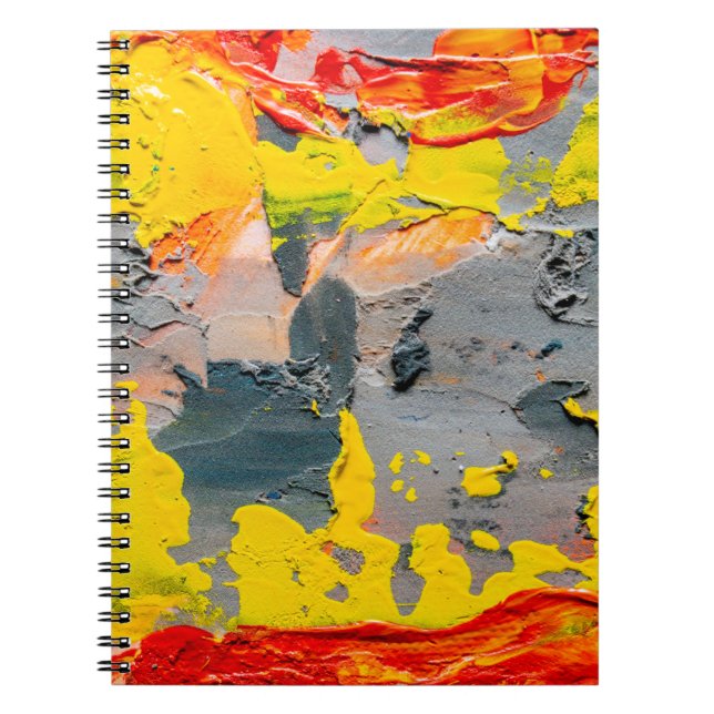 Yellow,red,and green paint notebook (Front)