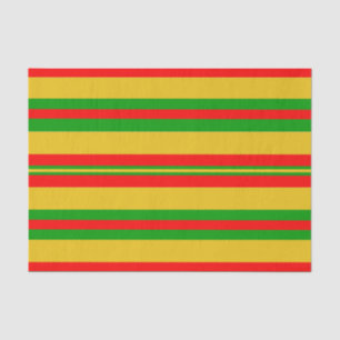 Yellow, Red and Green Stripes of Benin 2 Tissue Paper