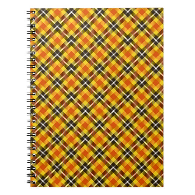 Yellow Red Black Plaid Pattern-57577 Notebook (Front)