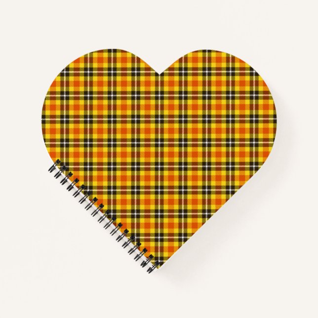 Yellow Red Black Plaid Pattern-57577 Notebook (Front)
