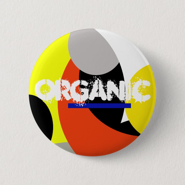 Yellow Red Blue Abstract Art 6 Cm Round Badge (Front)