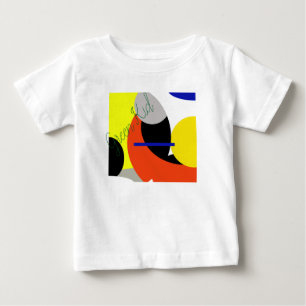 Yellow Red Blue Abstract Art Baby T-Shirt