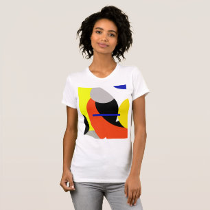 Yellow Red Blue Abstract Art T-Shirt