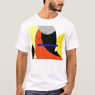 Yellow Red Blue Abstract Art T-Shirt