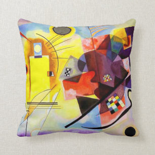 Yellow Red Blue by Vassily Kandinsky Cushion