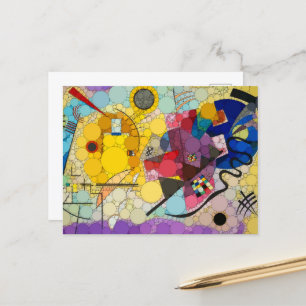 Yellow, Red, Blue, Infinity Dots - After Kandinsky Postcard