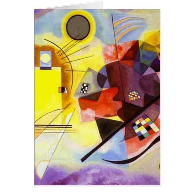 Yellow Red Blue Kandinsky Abstract Painting (Front)