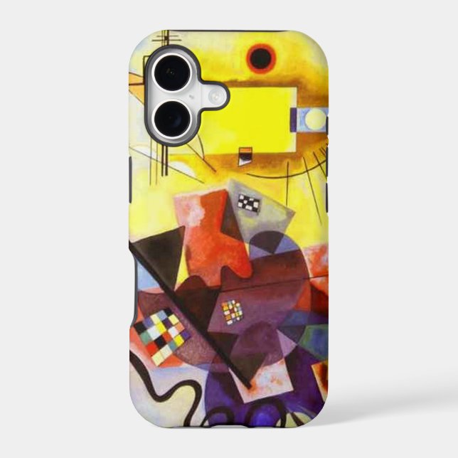 Yellow Red Blue Kandinsky Abstract Painting (Back)