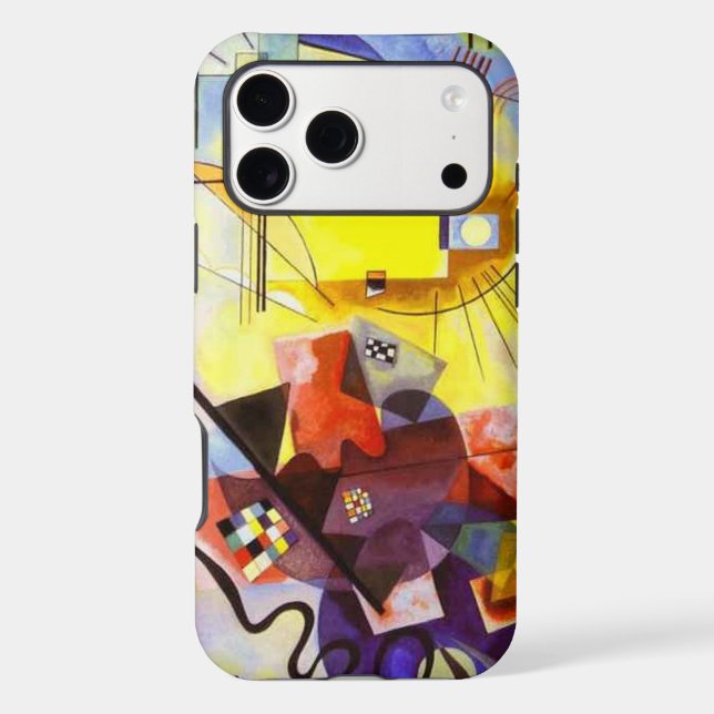 Yellow Red Blue Kandinsky Abstract Painting (Back)