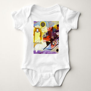 Yellow Red Blue Kandinsky Abstract Painting Baby Bodysuit
