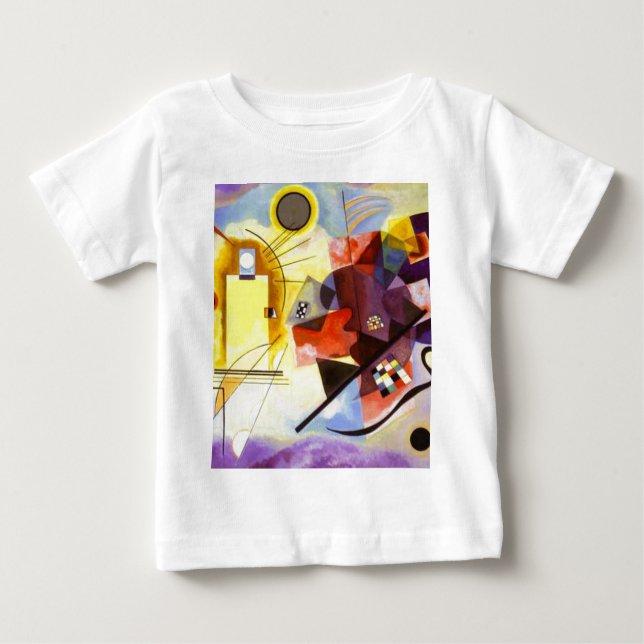 Yellow Red Blue Kandinsky Abstract Painting Baby T-Shirt (Front)