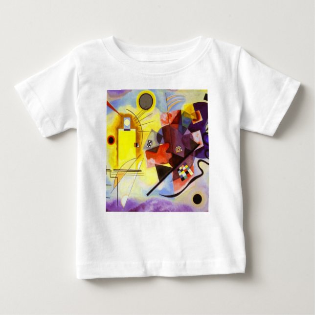Yellow Red Blue Kandinsky Abstract Painting Baby T-Shirt (Front)
