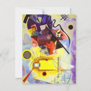 Yellow Red Blue Kandinsky Abstract Painting Card
