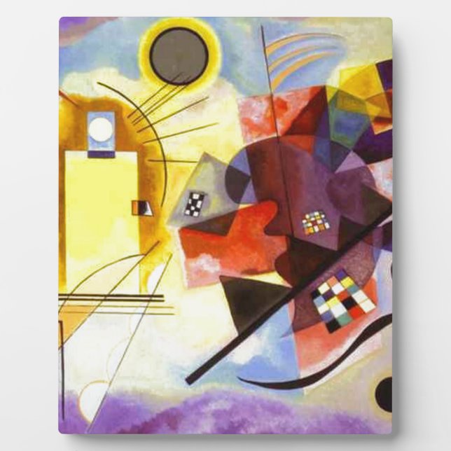 Yellow Red Blue Kandinsky Abstract Painting Plaque (Front)