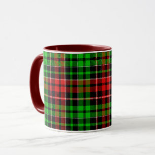 Yellow Red Blue Plaid Tartan Design  Mug