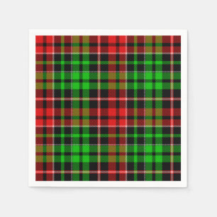 Yellow Red Blue Plaid Tartan Design  Napkin
