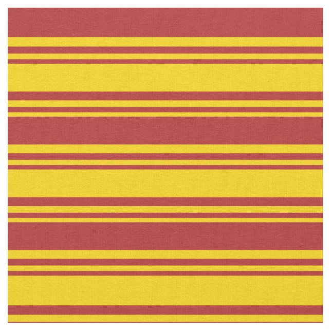 Yellow & Red Coloured Lines Fabric (Close Up)