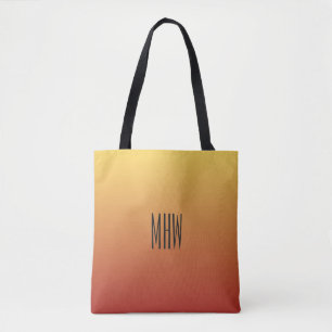 Yellow Red Gradient custom monogram bags