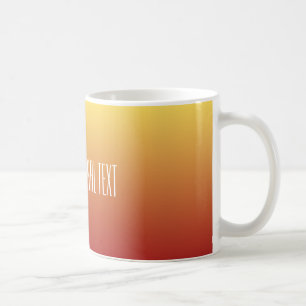 Yellow Red Gradient custom text mugs