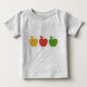 Yellow Red Green Apple Baby T-Shirt