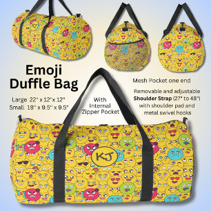 Yellow Red Green Blue Emoji  Duffle Bag
