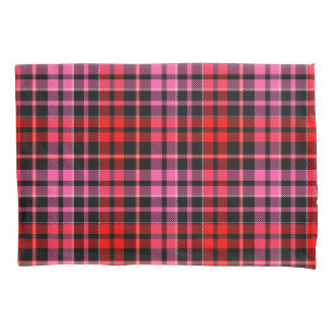 Yellow Red Green Plaid Tartan Design  Pillowcase
