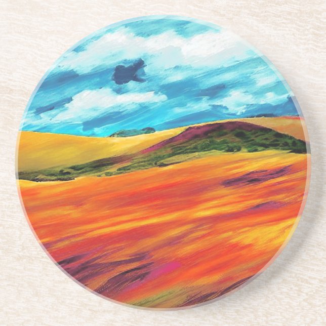 Yellow Red Hills Coaster (Front)