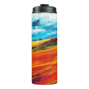 Yellow Red Hills Thermal Tumbler